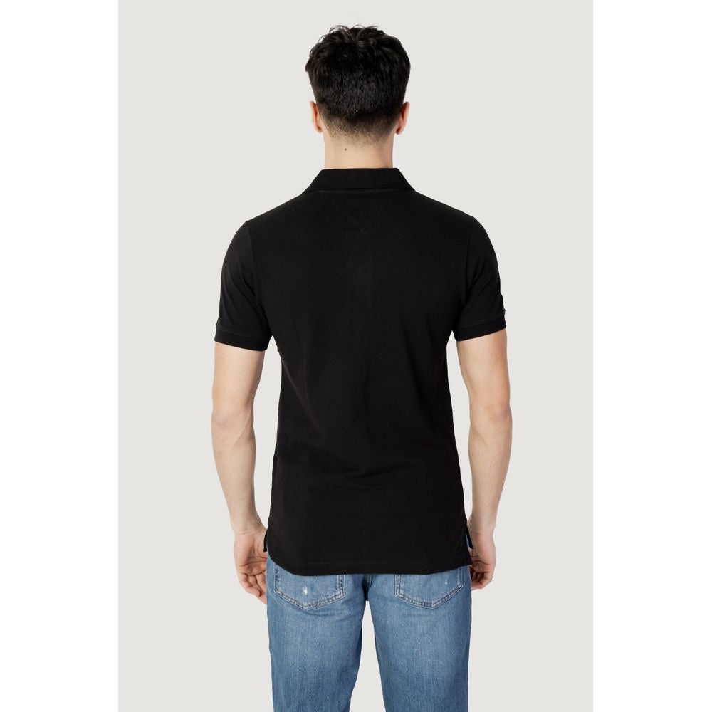 Tommy Hilfiger Jeans Black Cotton Polo Shirt $181.00 Tommy Hilfiger Jeans Luzworld