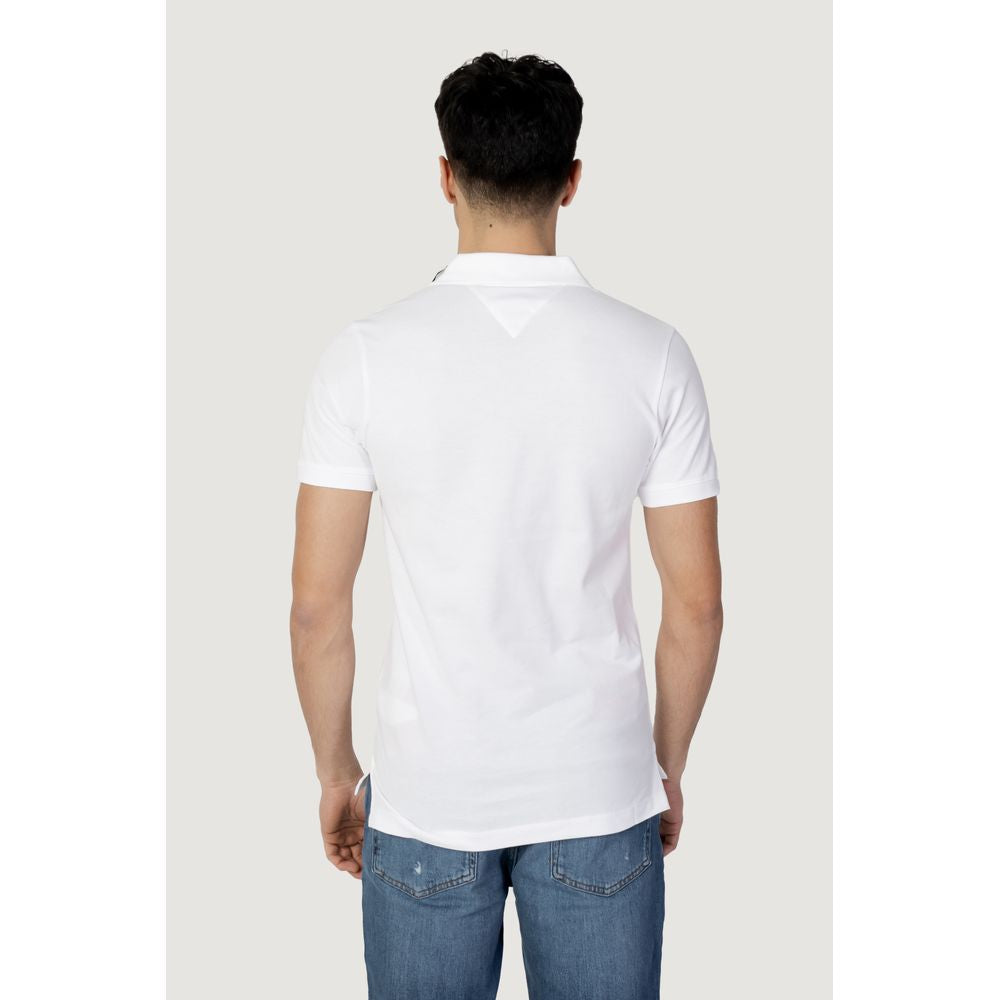 Tommy Hilfiger Jeans White Cotton Polo Shirt $181.00 Tommy Hilfiger Jeans Luzworld