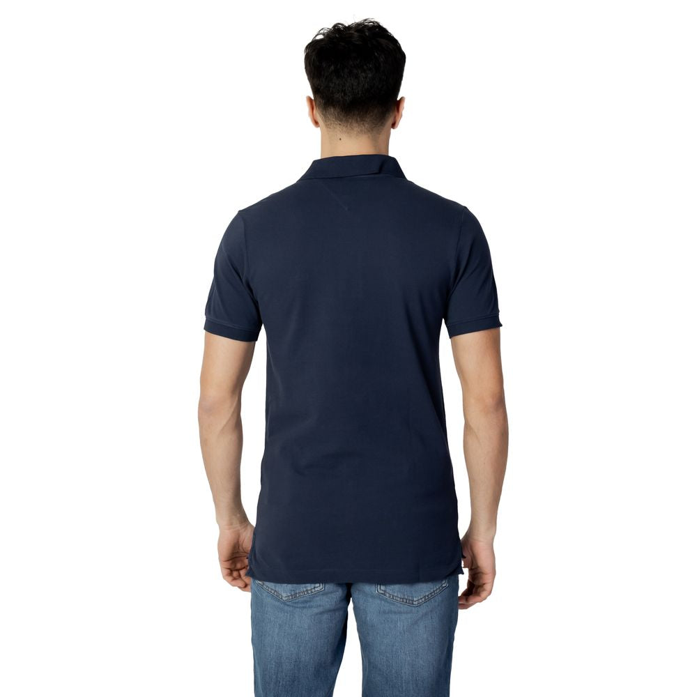 Tommy Hilfiger Jeans Blue Cotton Polo Shirt $181.00 Tommy Hilfiger Jeans Luzworld