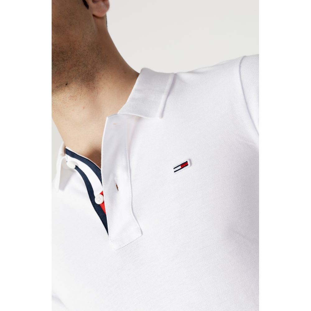 Tommy Hilfiger Jeans White Cotton Polo Shirt $181.00 Tommy Hilfiger Jeans Luzworld