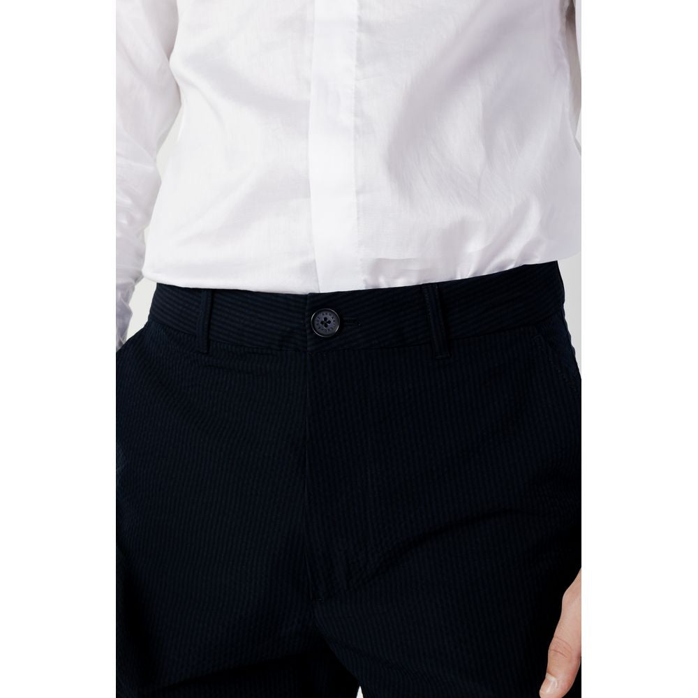 Armani Exchange Blue Cotton Pant $280.00 Armani Exchange Luzworld
