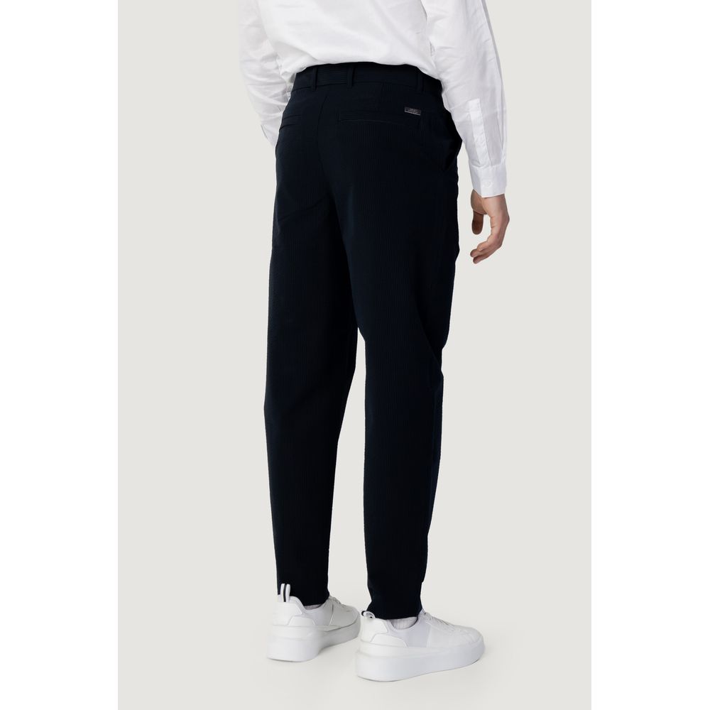 Armani Exchange Blue Cotton Pant $280.00 Armani Exchange Luzworld