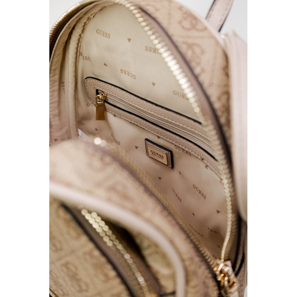 Guess Beige Polyethylene Backpack $308.00 Guess Luzworld