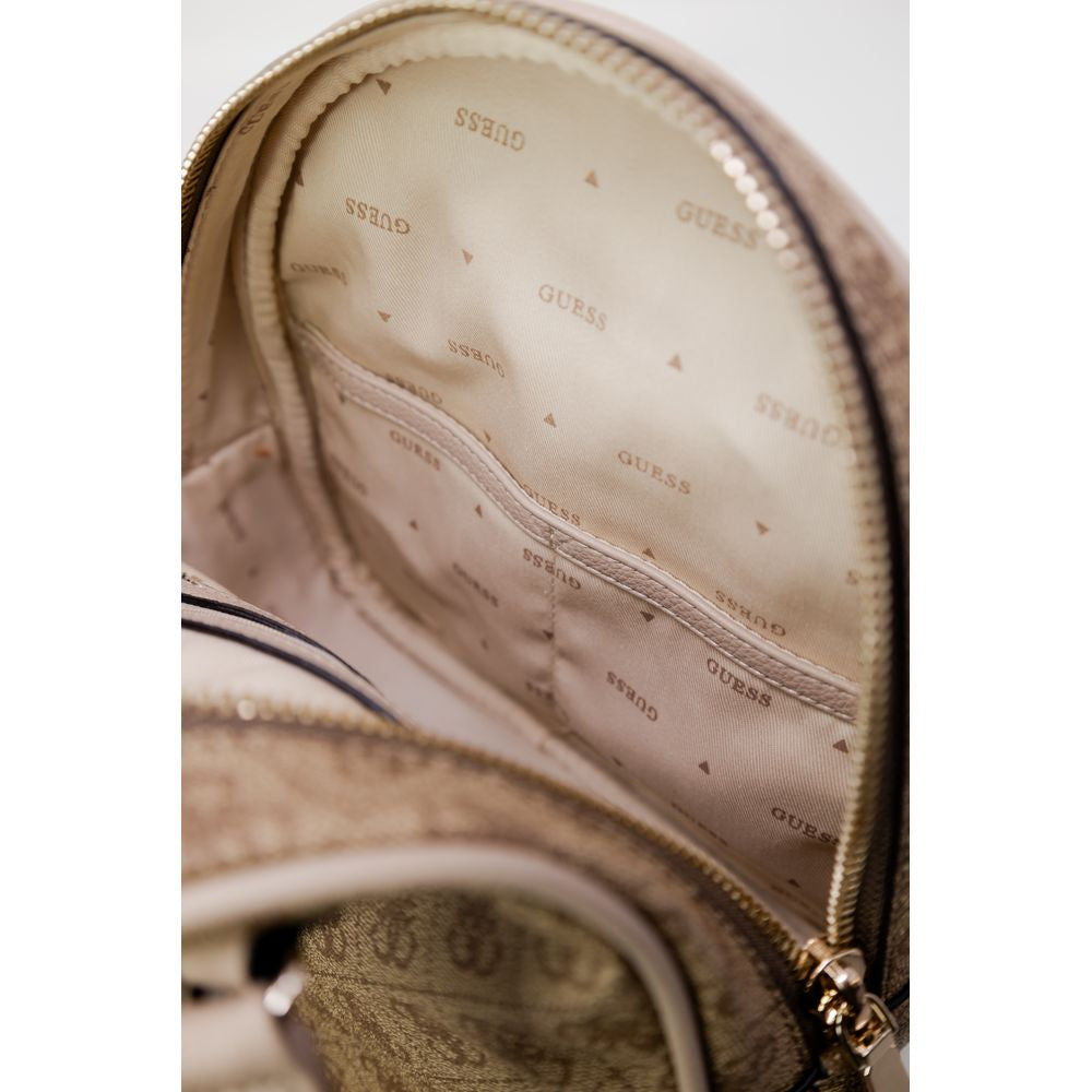 Guess Beige Polyethylene Backpack $308.00 Guess Luzworld