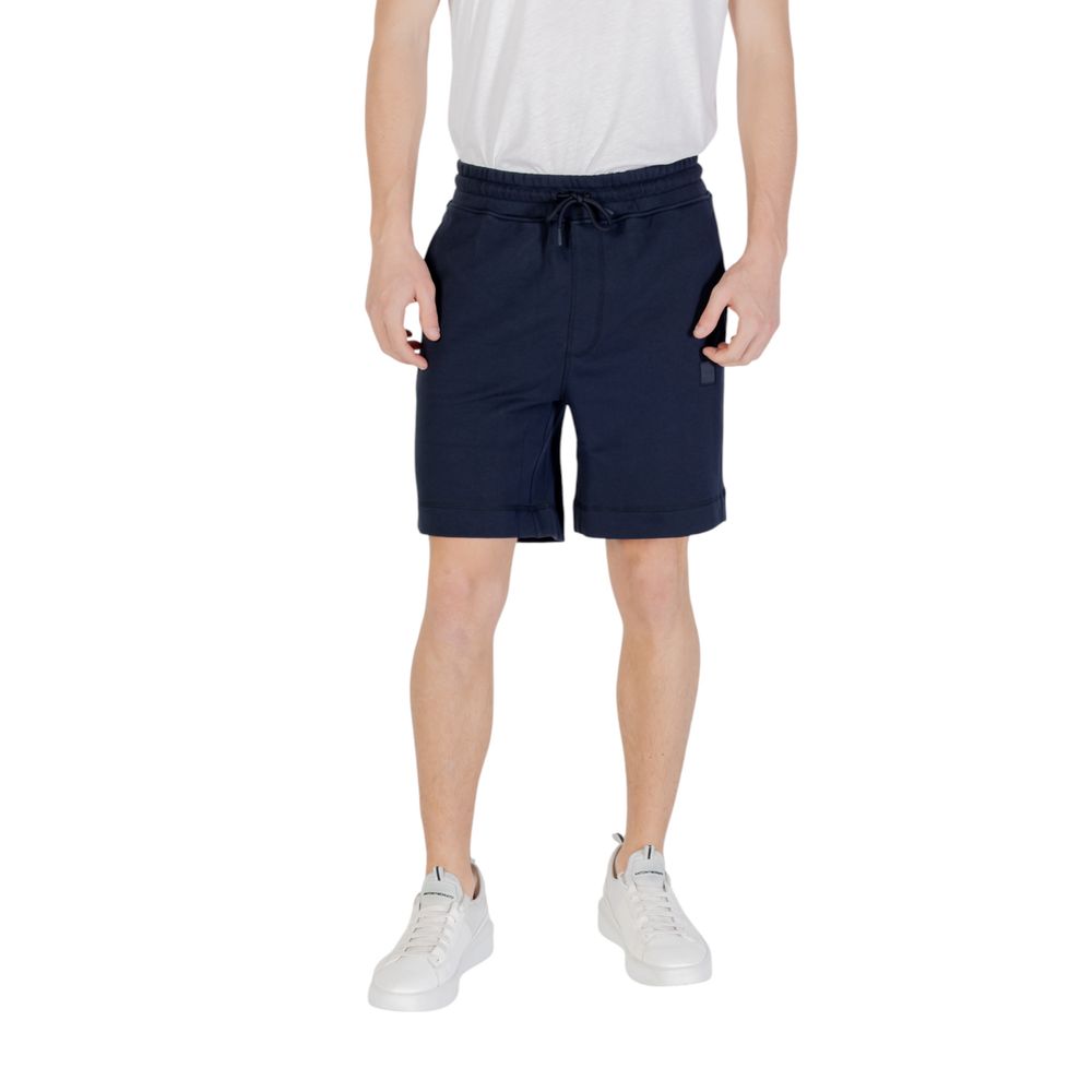 Hugo Boss Blue Cotton Bermuda $202.00 Hugo Boss Luzworld