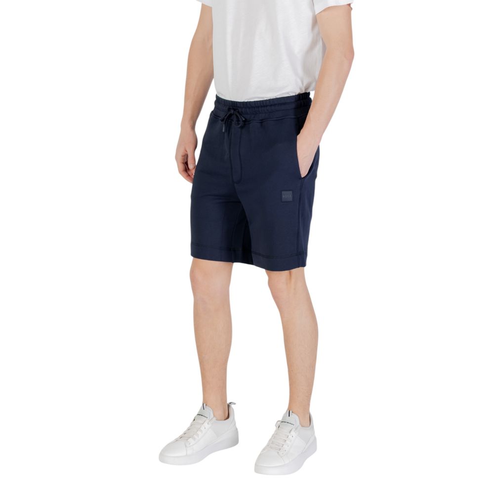 Hugo Boss Blue Cotton Bermuda $202.00 Hugo Boss Luzworld