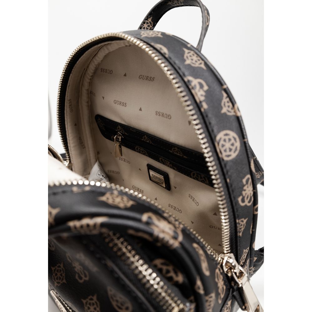 Guess Brown Polyethylene Backpack $308.00 Guess Luzworld