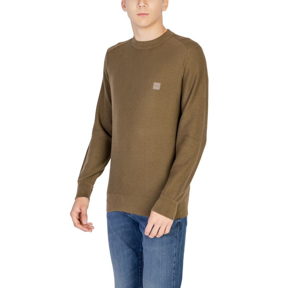 Hugo Boss Green Cotton Sweater $246.00 Hugo Boss Luzworld