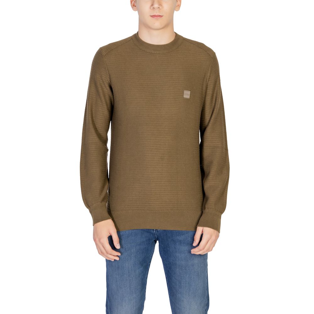 Hugo Boss Green Cotton Sweater $246.00 Hugo Boss Luzworld