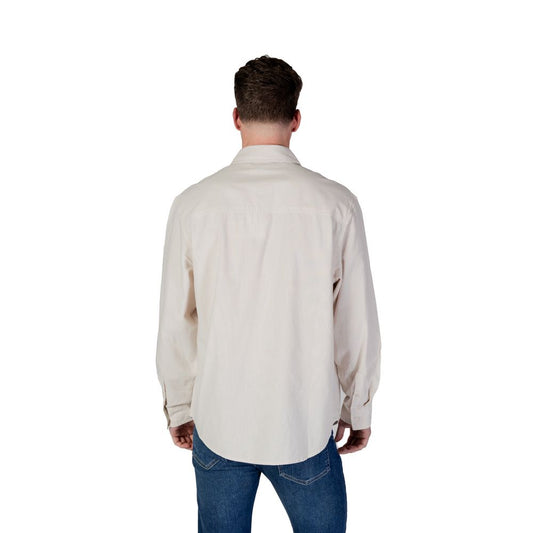 Calvin Klein Jeans Beige Recycled Cotton Shirt $220.00 Calvin Klein Jeans Luzworld