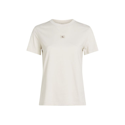 Calvin Klein Jeans Beige Recycled Cotton T-Shirt $133.00 Calvin Klein Jeans Luzworld