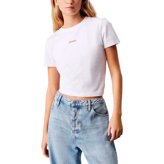 Calvin Klein Jeans White Recycled Cotton T-Shirt $133.00 Calvin Klein Jeans Luzworld