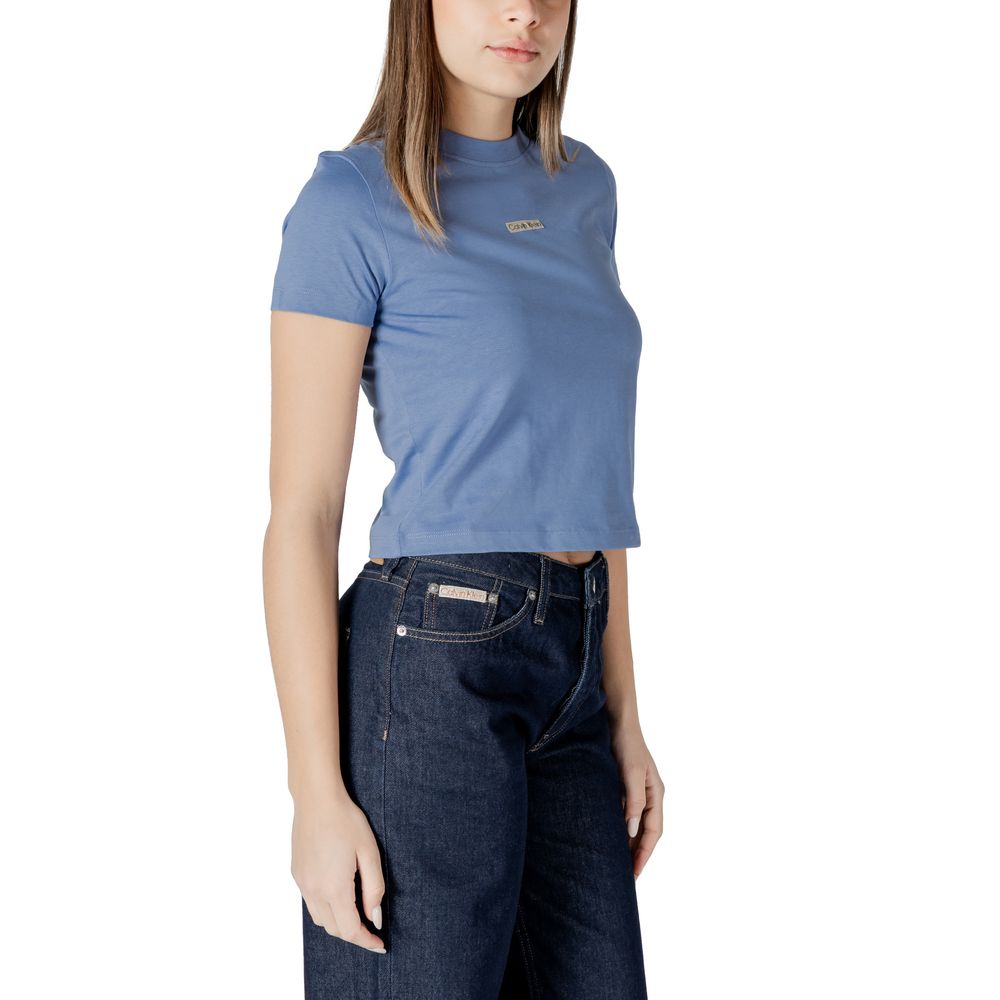 Calvin Klein Jeans Light Blue Recycled Cotton T-Shirt $133.00 Calvin Klein Jeans Luzworld