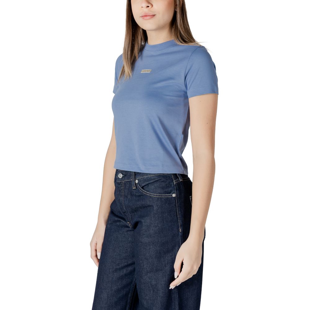 Calvin Klein Jeans Light Blue Recycled Cotton T-Shirt $133.00 Calvin Klein Jeans Luzworld