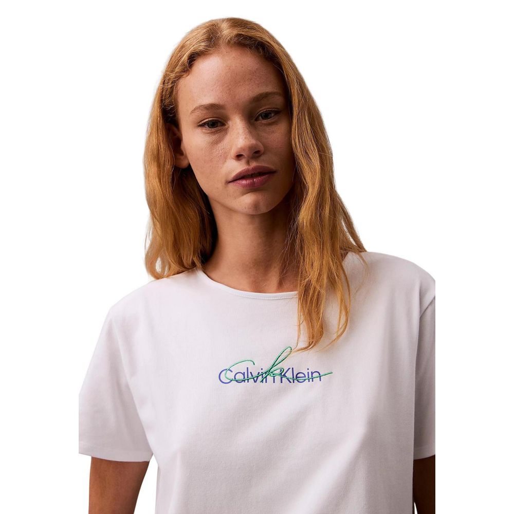 Calvin Klein Jeans White Recycled Cotton T-Shirt $133.00 Calvin Klein Jeans Luzworld