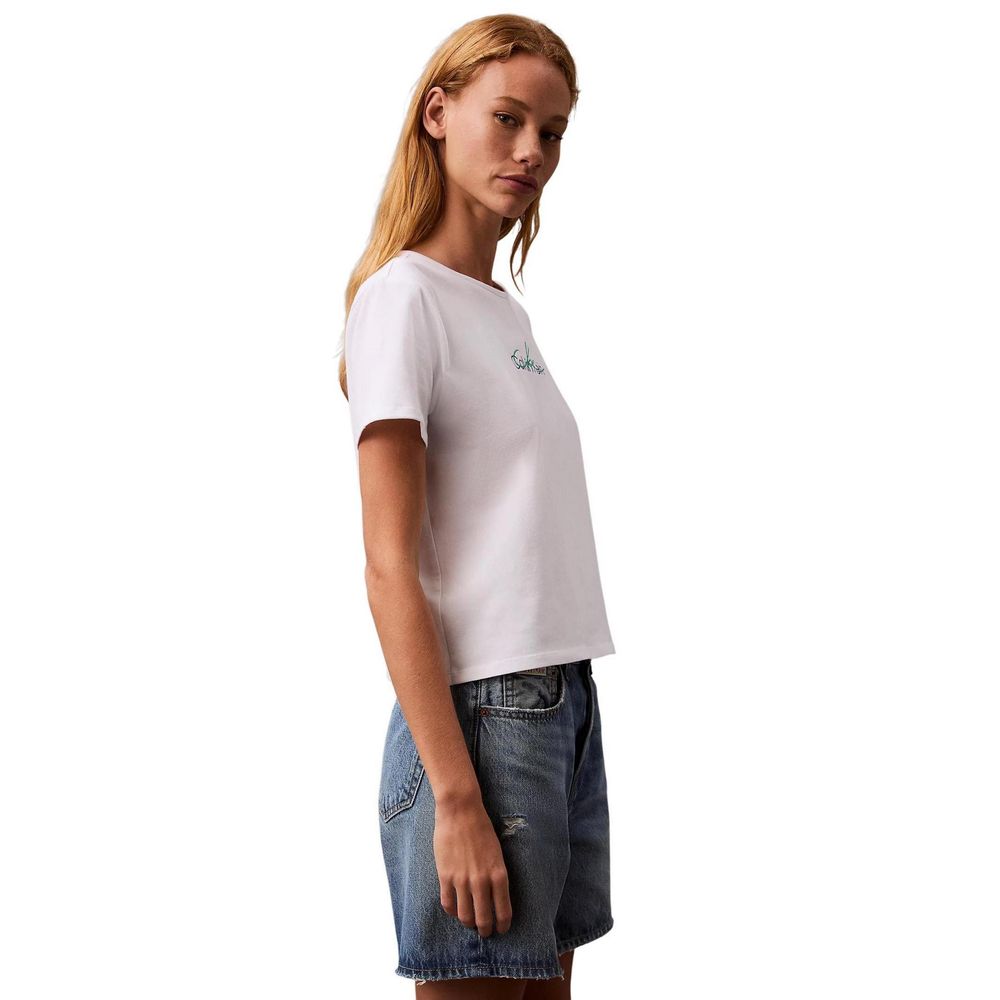 Calvin Klein Jeans White Recycled Cotton T-Shirt $133.00 Calvin Klein Jeans Luzworld