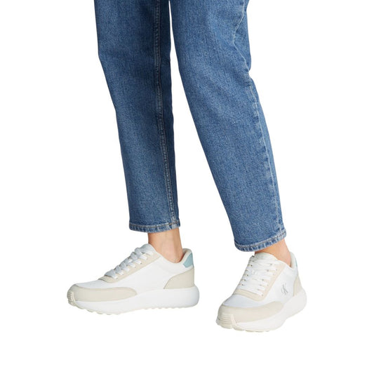 Calvin Klein Jeans Cream Leather Sneaker $254.00 Calvin Klein Jeans Luzworld
