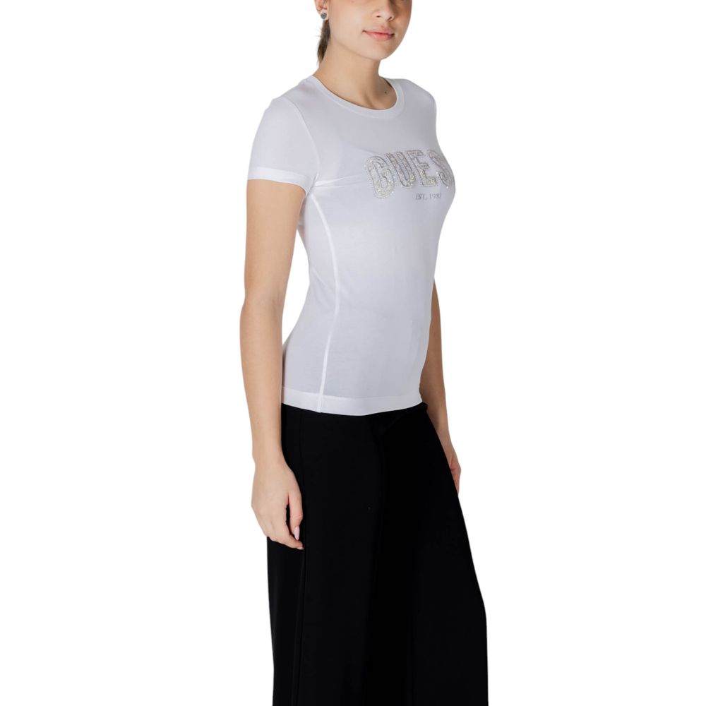 Guess White Cotton T-Shirt $148.00 Guess Luzworld