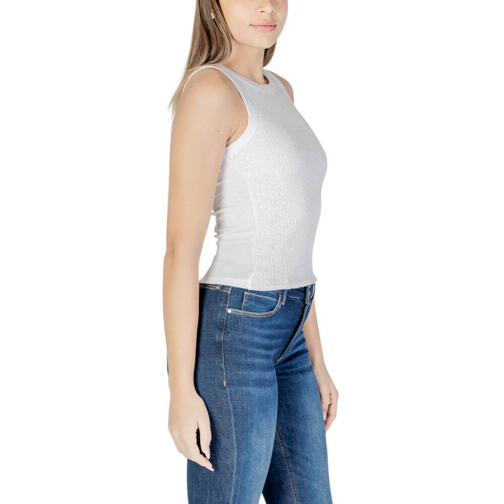 Guess White Cotton Tank Top $168.00 Guess Luzworld
