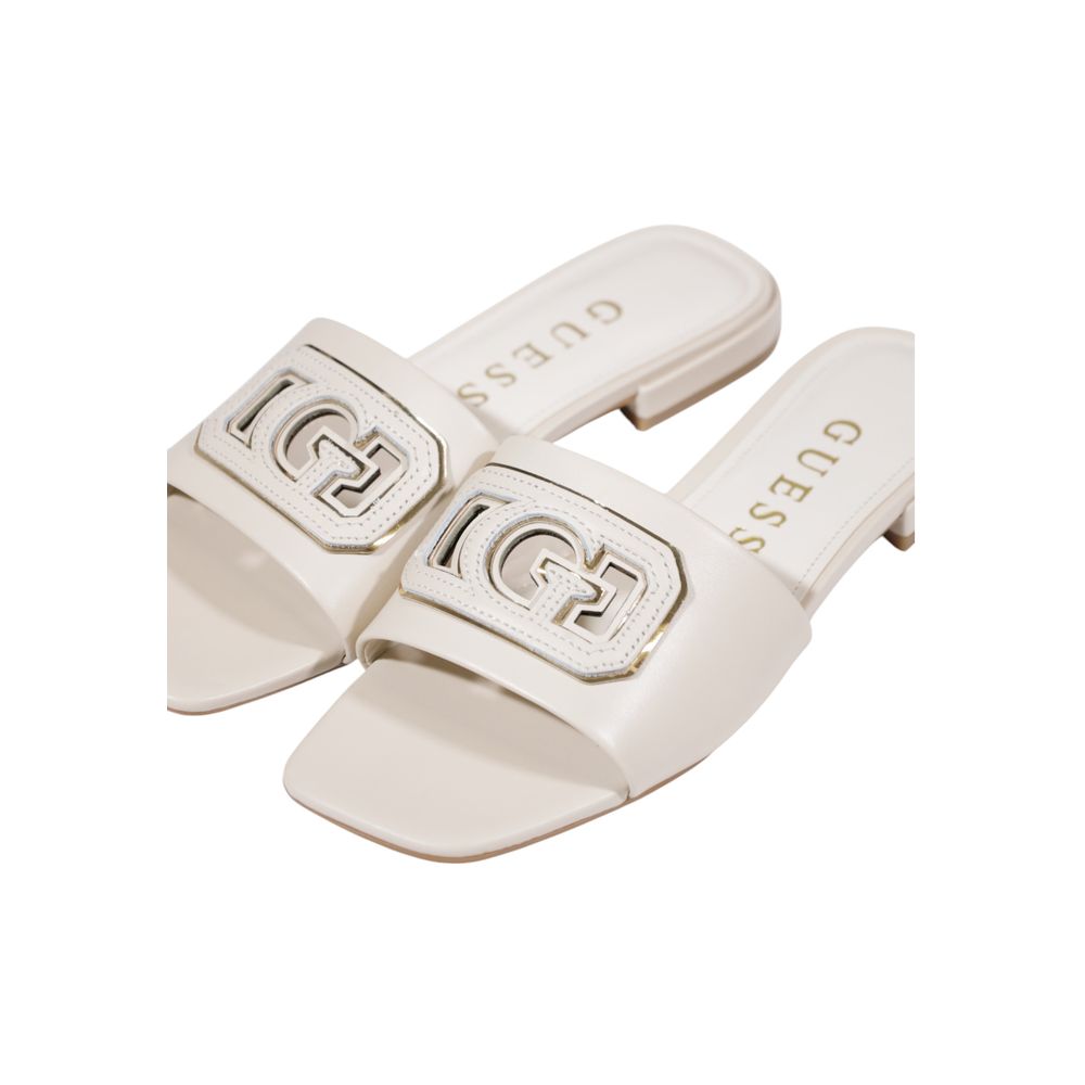 Guess Cream Leather Sandal $251.00 Guess Luzworld