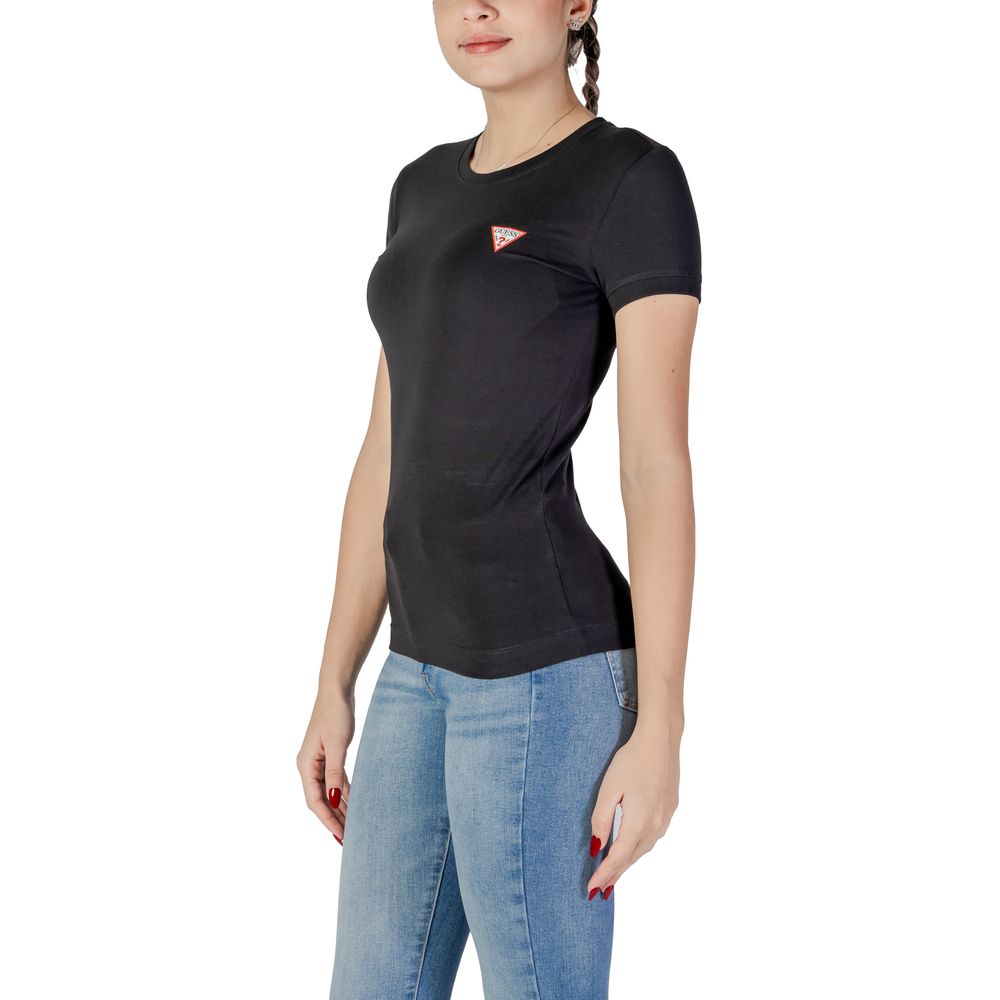 Guess Black Cotton T-Shirt $123.00 Guess Luzworld