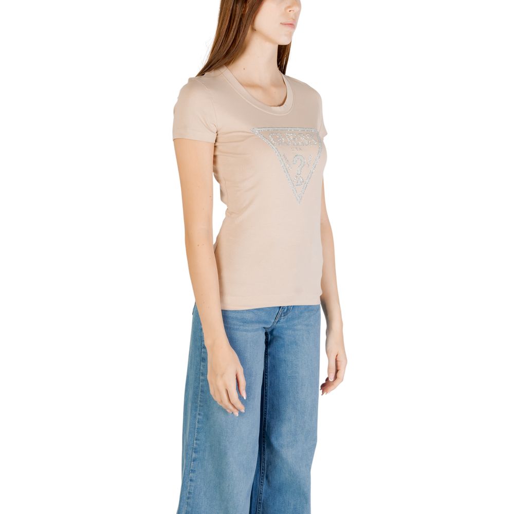 Guess Beige Cotton T-Shirt $145.00 Guess Luzworld