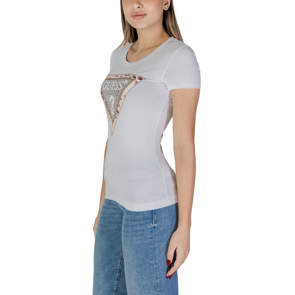 Guess White Cotton T-Shirt $158.00 Guess Luzworld