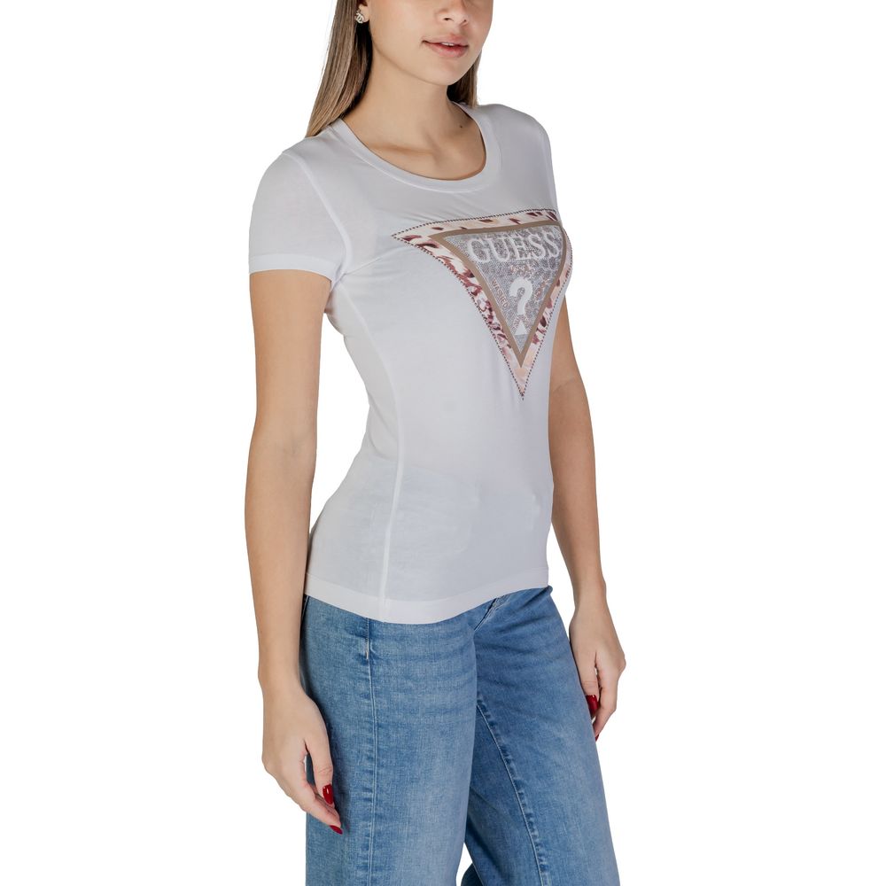 Guess White Cotton T-Shirt $158.00 Guess Luzworld