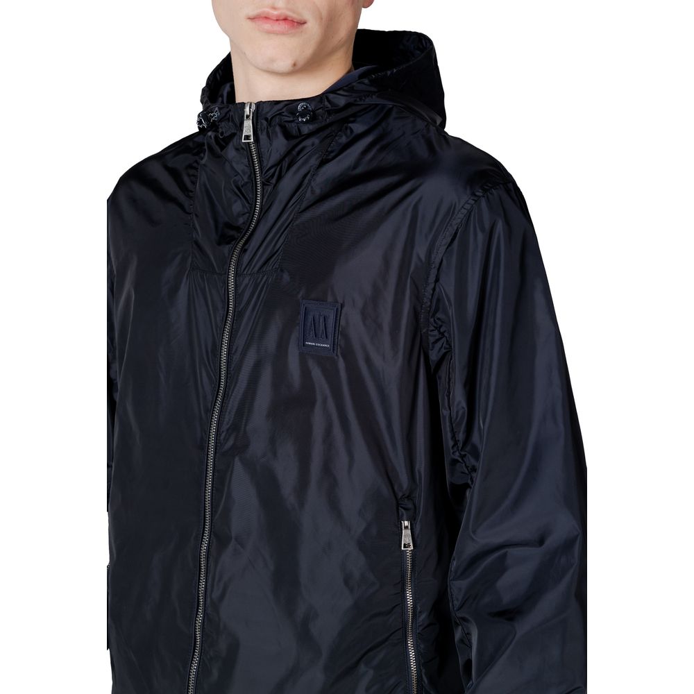 Armani Exchange Blue Polyamide Jackets & Coat $360.00 Armani Exchange Luzworld
