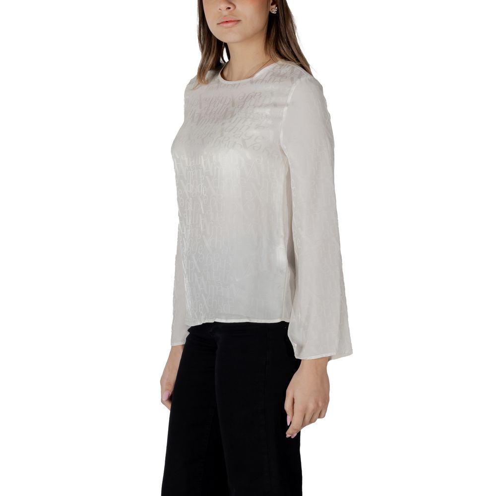 Armani Exchange Cream Viscose Blouse $289.00 Armani Exchange Luzworld