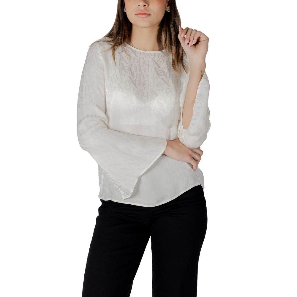 Armani Exchange Cream Viscose Blouse $289.00 Armani Exchange Luzworld