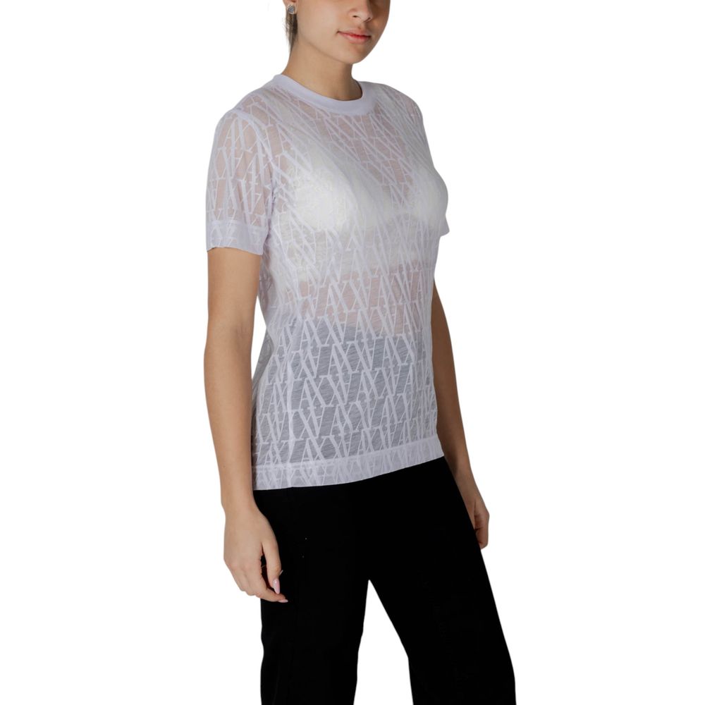 Armani Exchange White Polyester T-Shirt $185.00 Armani Exchange Luzworld