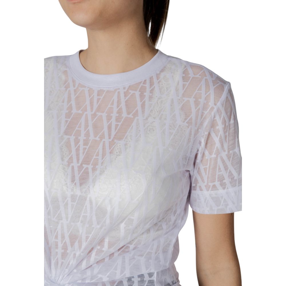 Armani Exchange White Polyester T-Shirt $185.00 Armani Exchange Luzworld