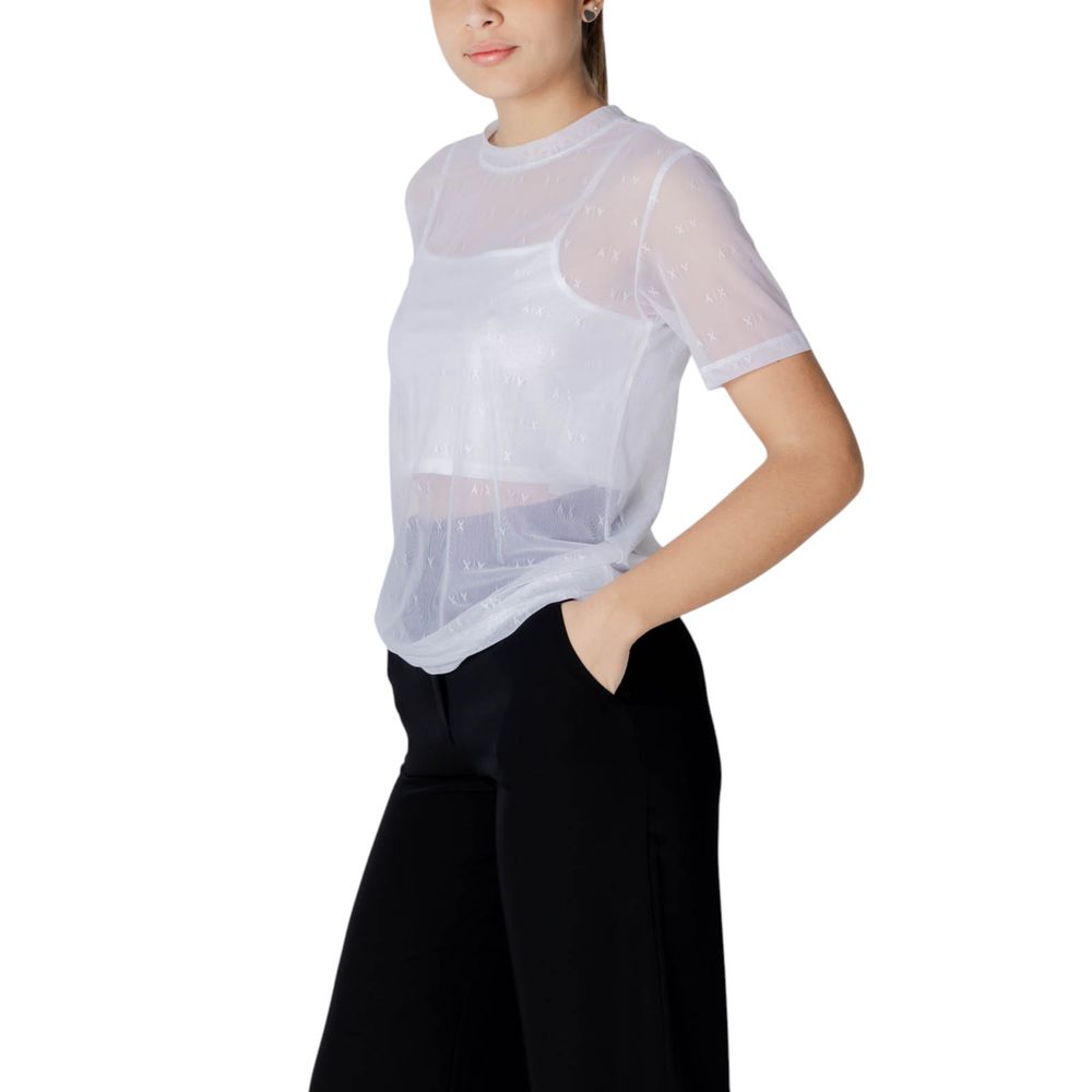 Armani Exchange White Polyamide T-Shirt $244.00 Armani Exchange Luzworld