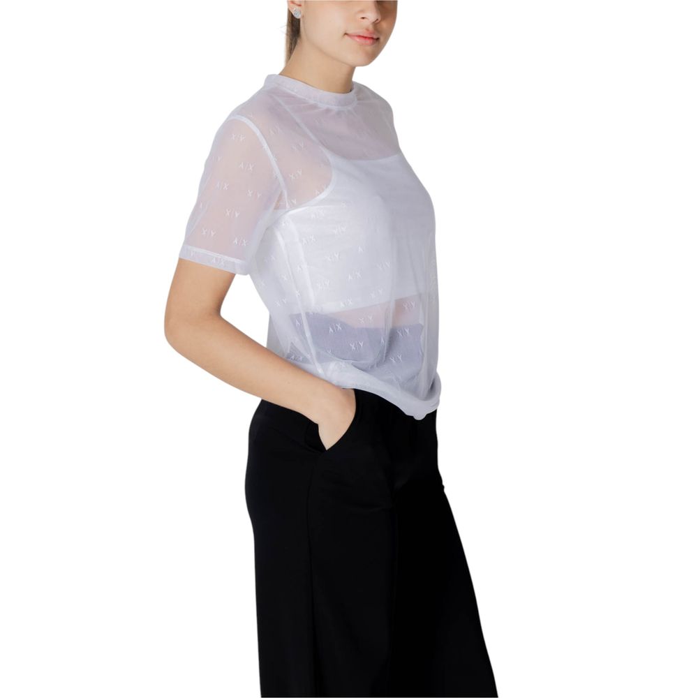 Armani Exchange White Polyamide T-Shirt $244.00 Armani Exchange Luzworld