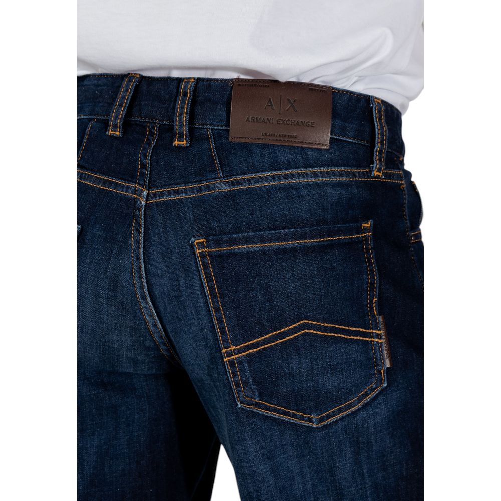 Armani Exchange Blue Cotton Bermuda $289.00 Armani Exchange Luzworld