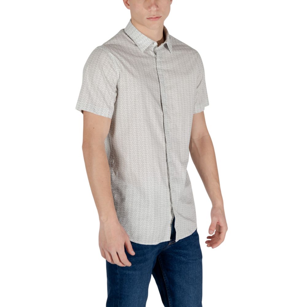 Armani Exchange Cream Cotton Shortsleeve $198.00 Armani Exchange Luzworld