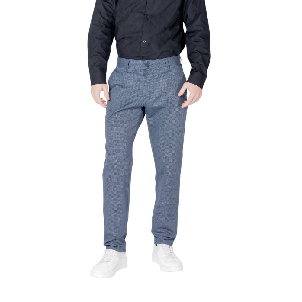 Armani Exchange Blue Cotton Skinny Pant $258.00 Armani Exchange Luzworld