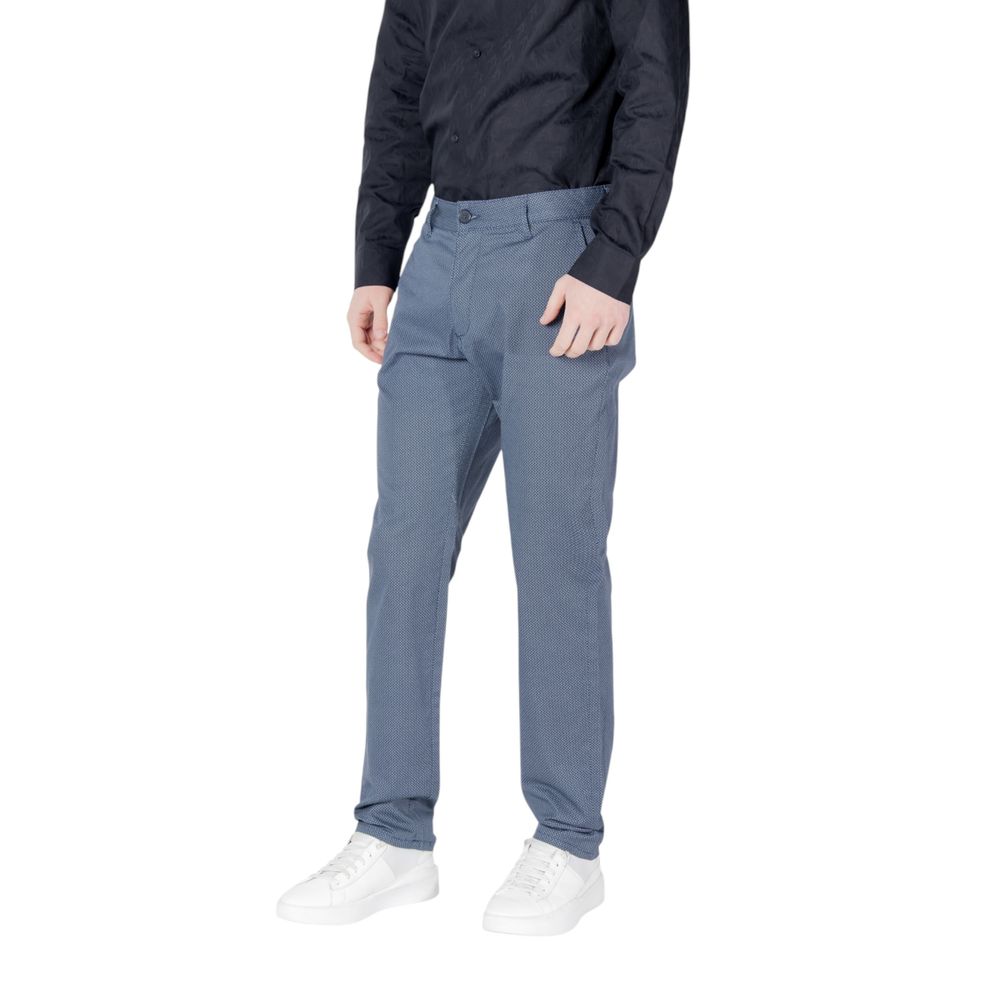 Armani Exchange Blue Cotton Skinny Pant $258.00 Armani Exchange Luzworld