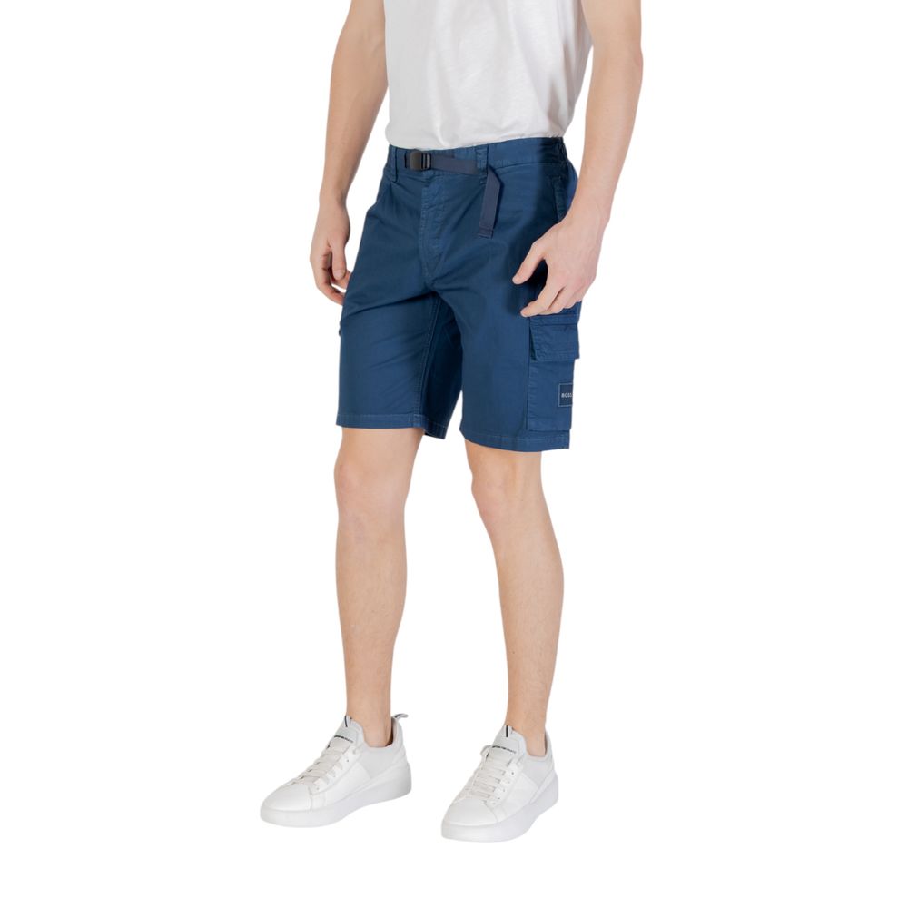 Hugo Boss Blue Cotton Bermuda $259.00 Hugo Boss Luzworld