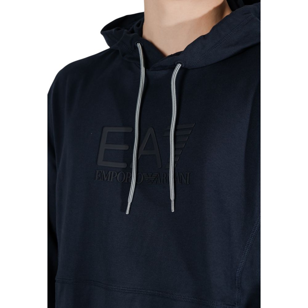 EA7 Emporio Armani Blue Cotton Hoody $238.00 EA7 Emporio Armani Luzworld