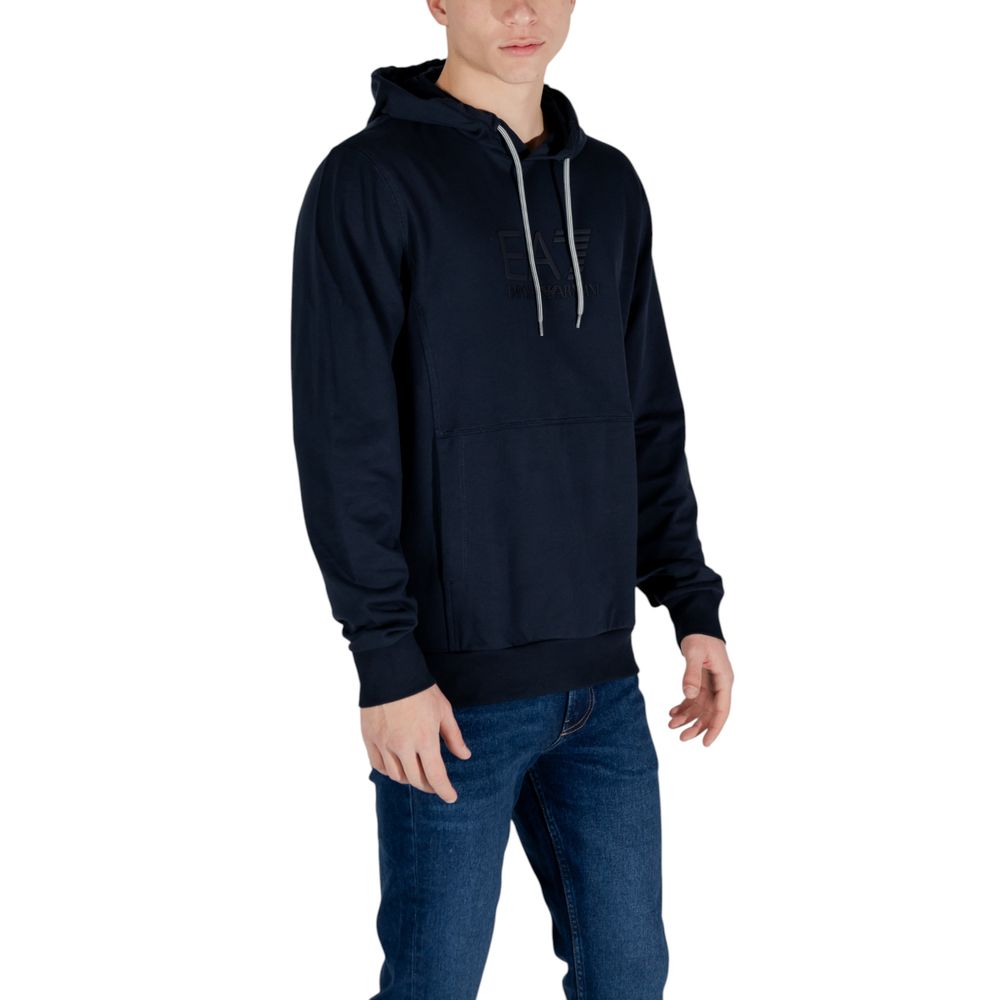EA7 Emporio Armani Blue Cotton Hoody $238.00 EA7 Emporio Armani Luzworld