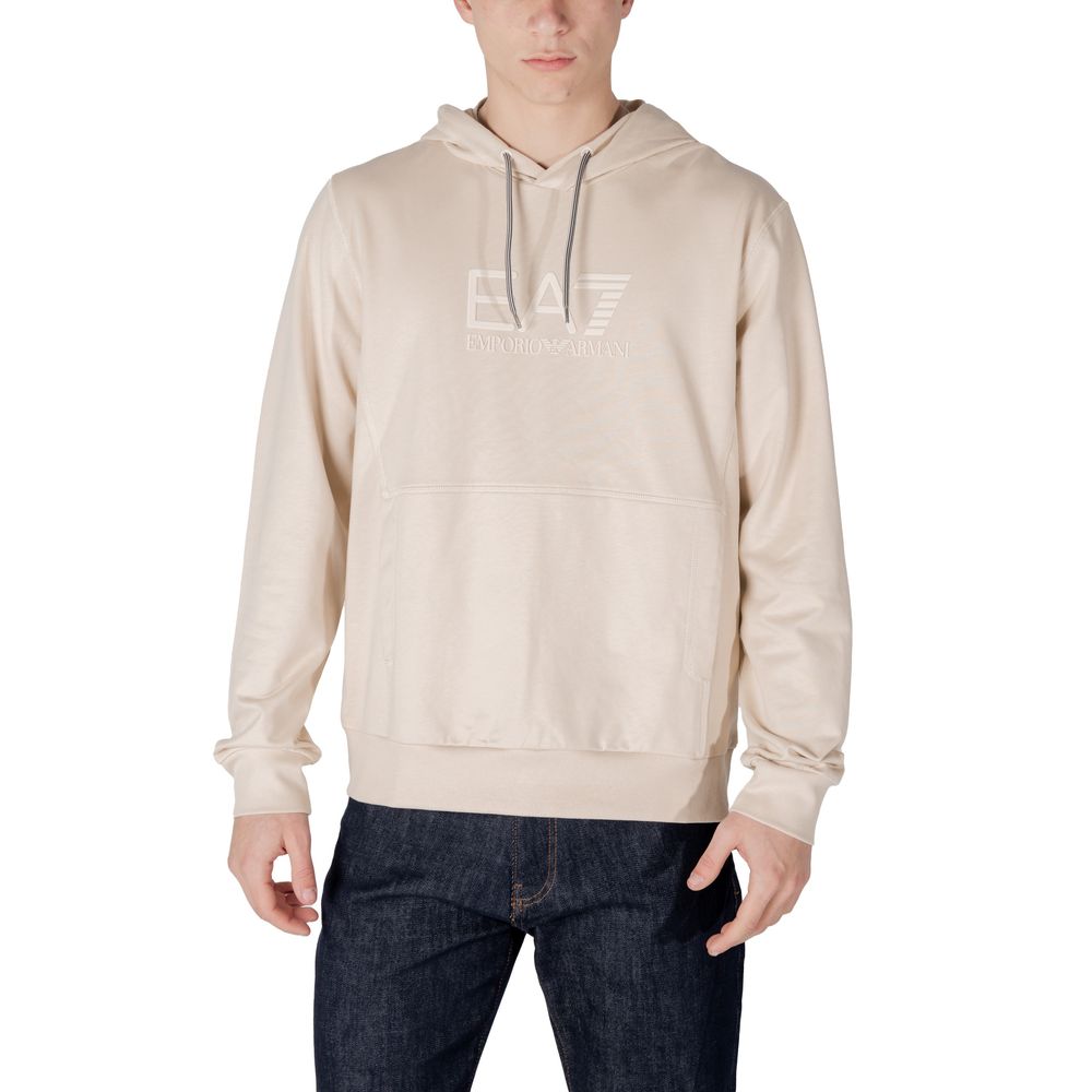 EA7 Emporio Armani Beige Cotton Hoody $238.00 EA7 Emporio Armani Luzworld