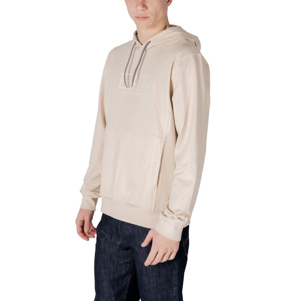 EA7 Emporio Armani Beige Cotton Hoody $238.00 EA7 Emporio Armani Luzworld