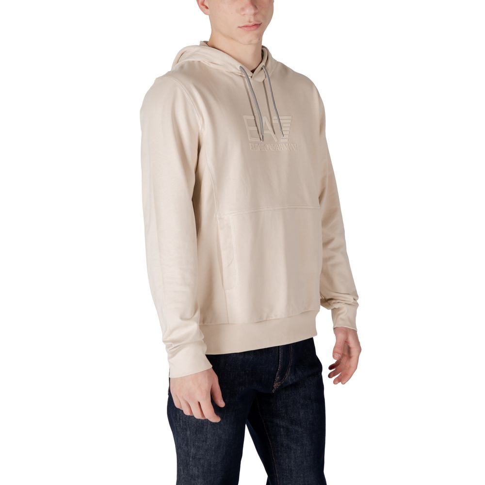 EA7 Emporio Armani Beige Cotton Hoody $238.00 EA7 Emporio Armani Luzworld