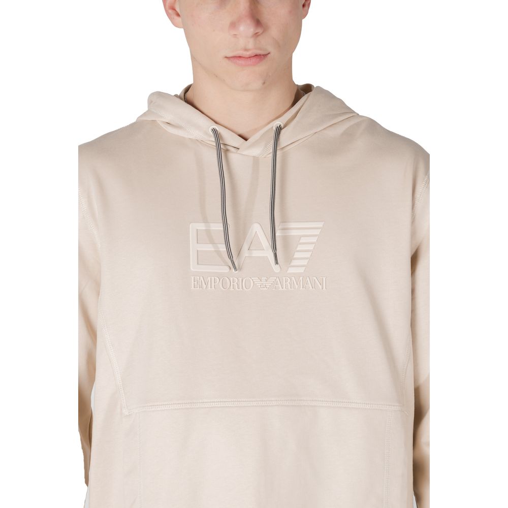 EA7 Emporio Armani Beige Cotton Hoody $238.00 EA7 Emporio Armani Luzworld