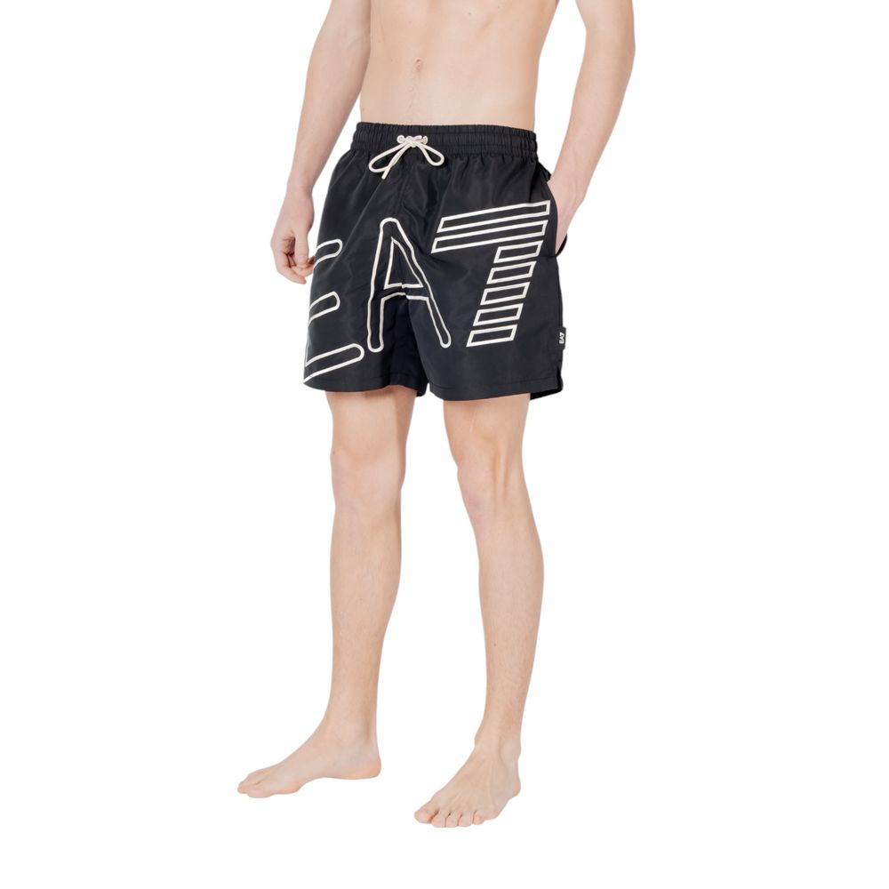 EA7 Emporio Armani Black Polyester Swim Short $244.00 EA7 Emporio Armani Luzworld
