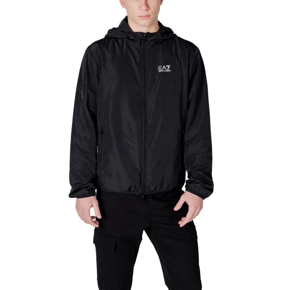 EA7 Emporio Armani Black Polyester Jackets & Coat $297.00 EA7 Emporio Armani Luzworld