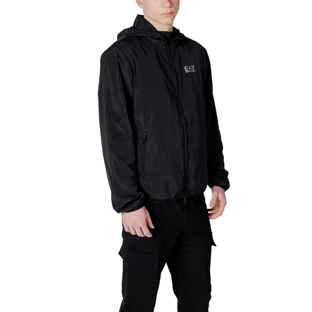 EA7 Emporio Armani Black Polyester Jackets & Coat $297.00 EA7 Emporio Armani Luzworld