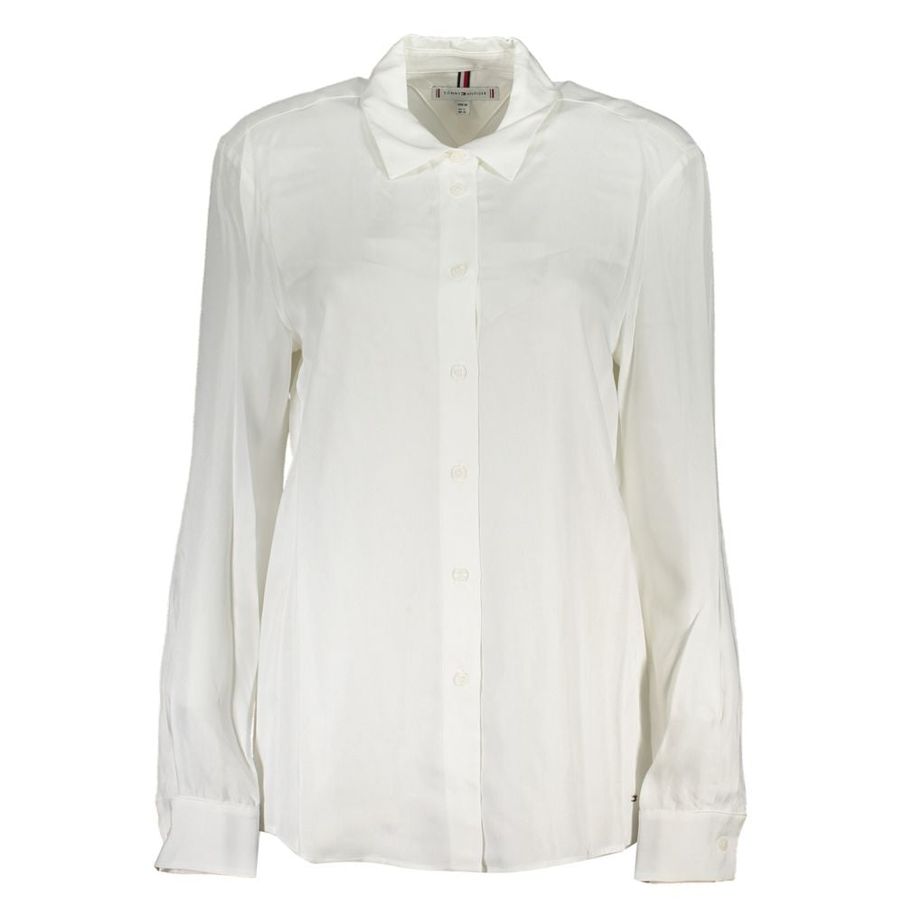 Tommy Hilfiger White Viscose Shirt $281.00 Tommy Hilfiger Luzworld